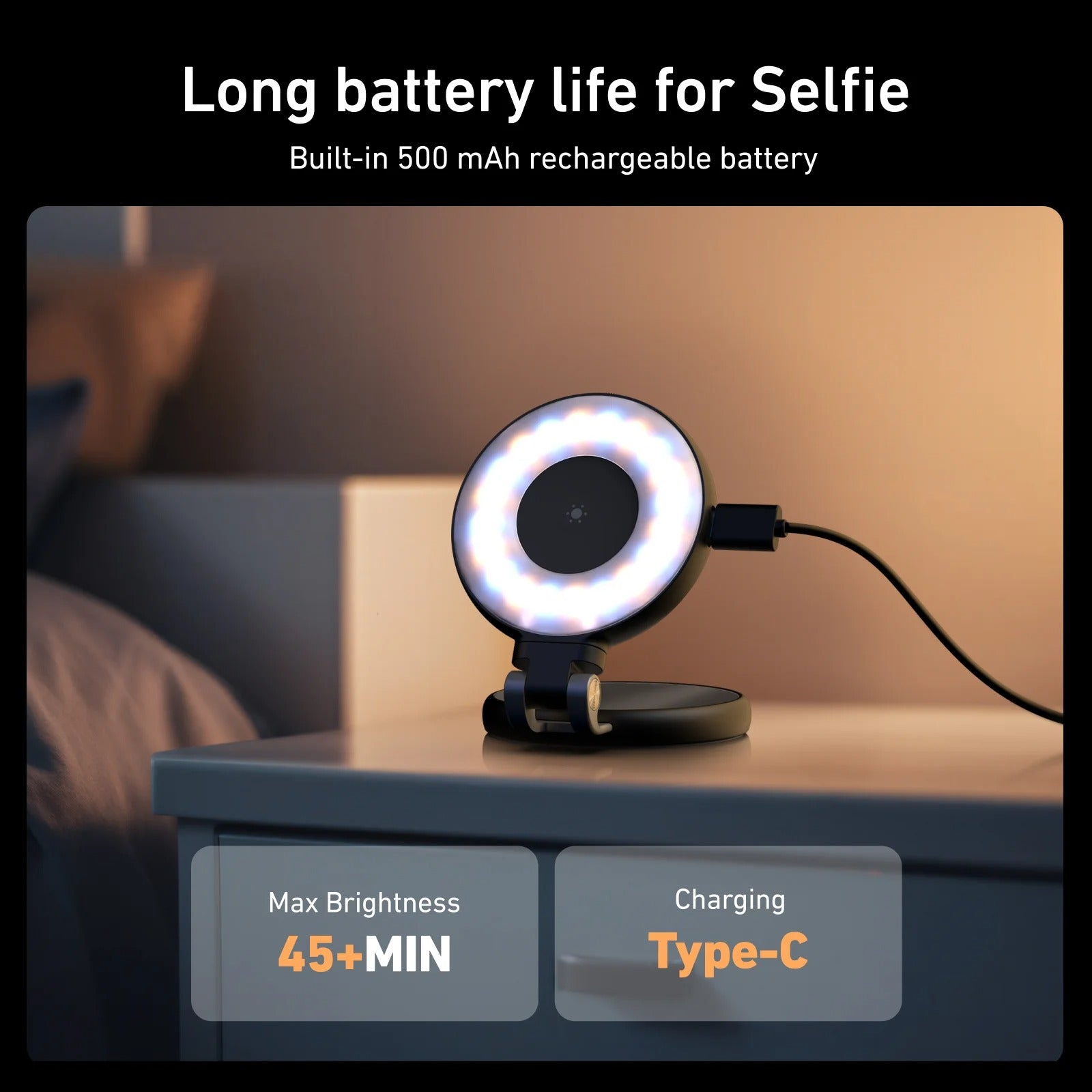 TELESIN Magnetic Mini Selfie Light for Smartphones