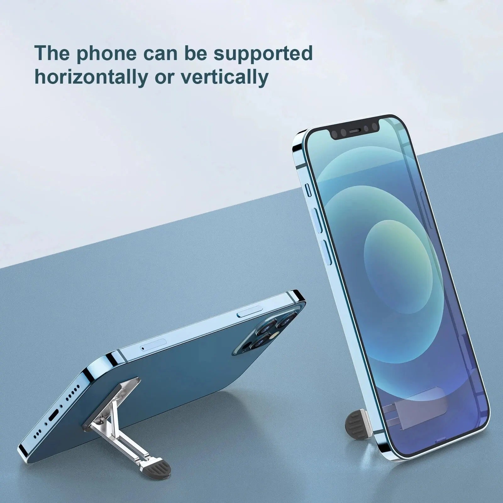 Folding Zinc Alloy Stand – Adjustable Phone & Tablet Holder