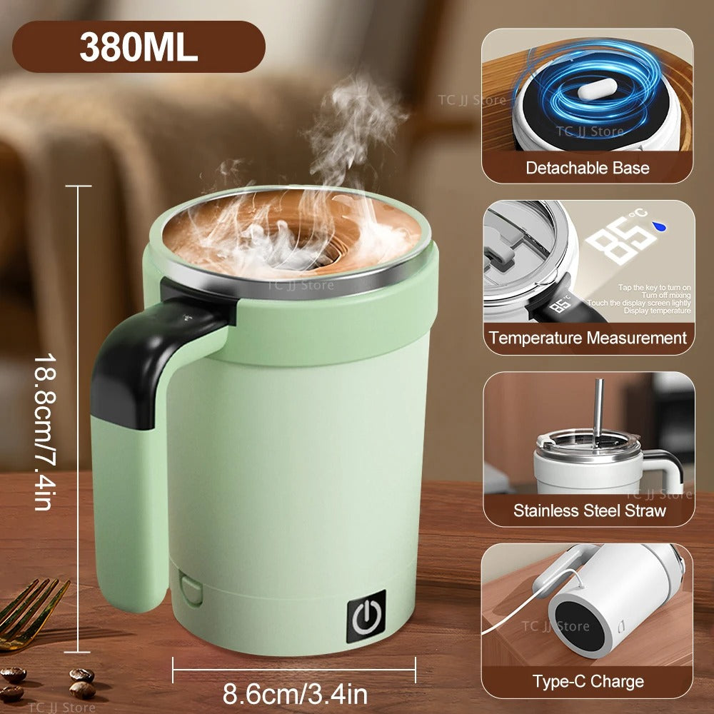 Automatic Self-Stirring Coffee Mug 380ML – USB Magnetic Mixer