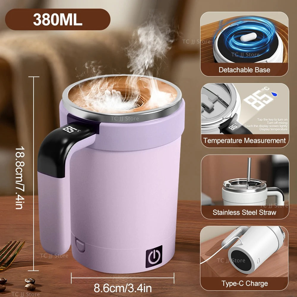 Automatic Self-Stirring Coffee Mug 380ML – USB Magnetic Mixer